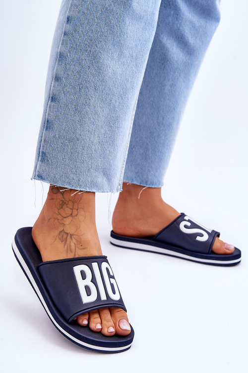 Dámska klasická veľká hviezda JJ274A323 Navy Blue Plippers