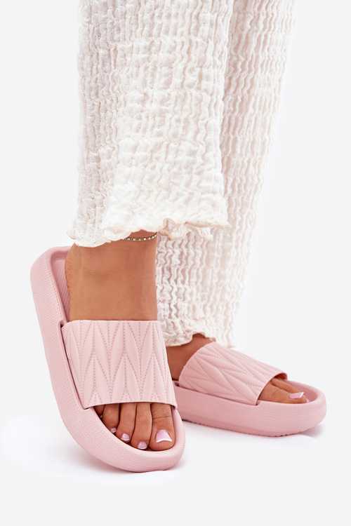 Dámské Pěnové Pantofle Na Platformě Růžové Vanesha