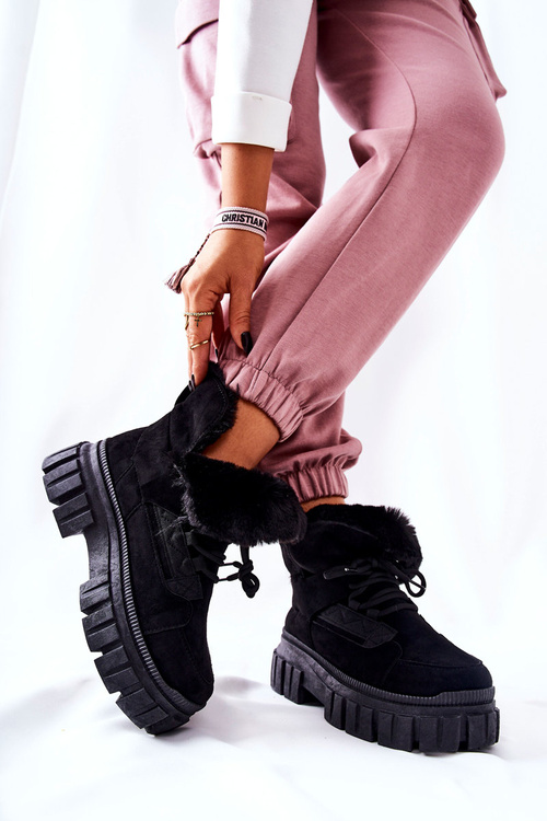 Zateplené boty Trapper Boots Černe Demaris