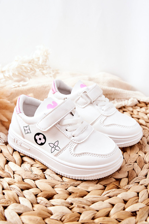 Dětská Sportovní Obuv Na Suchý Zip Bílé-růžové Aletris