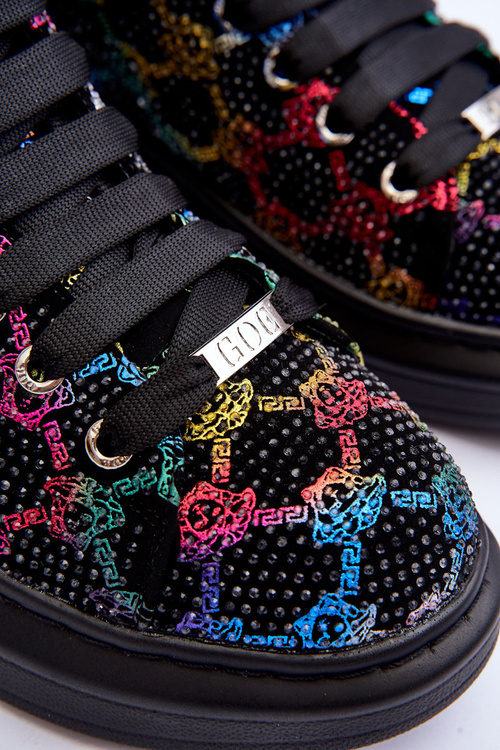 Športové topánky na platforme dżeta goe mm2n4009 čierna