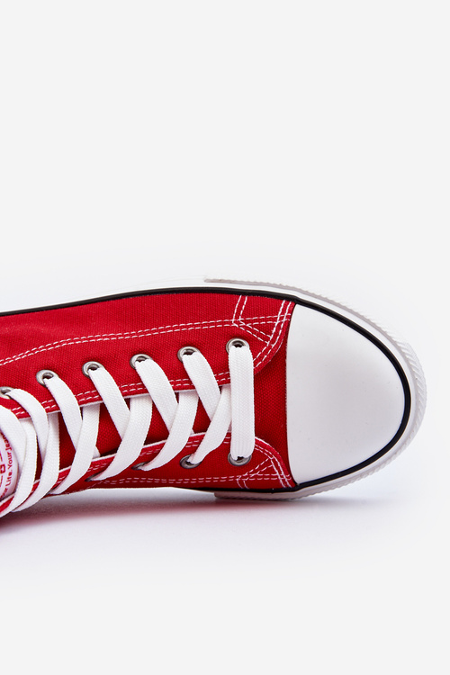 Big Star Vysoké pánské červené tenisky T174104