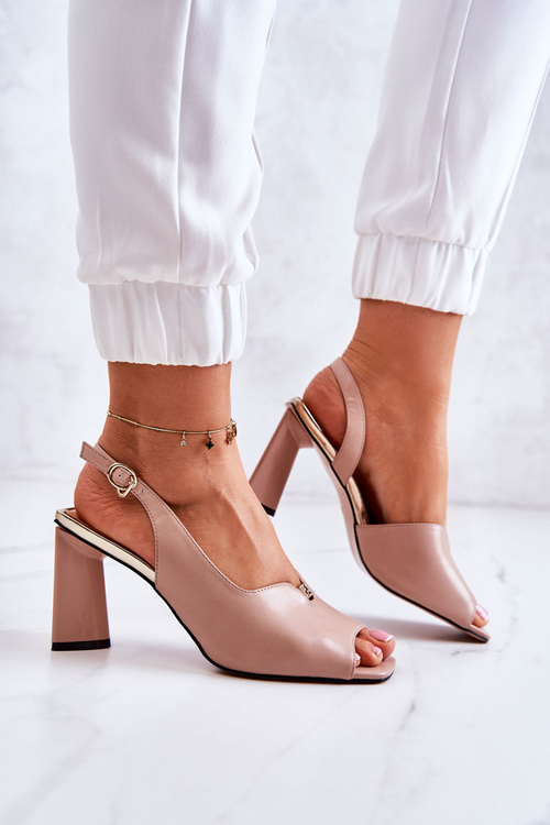 Semišové Sandály Na Baru béžové Fiorine