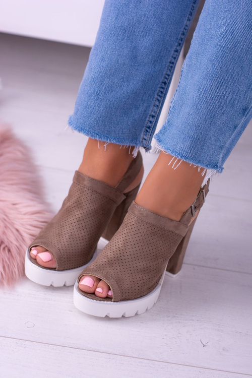 Lu Boo Suede Sandals na Khaki Emare Post