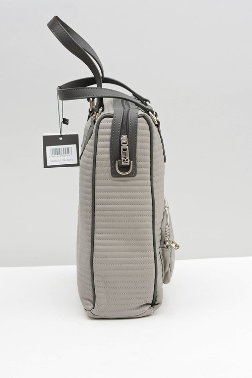 Dámska veľká prešívaná šedá taška