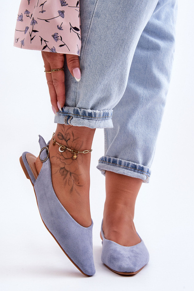 Dámske Blue Kenra Suede Balerinas