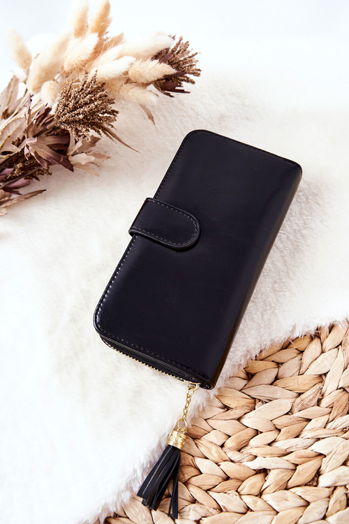 Velká Dámská Peněženka S Extra Peněženkami Černý