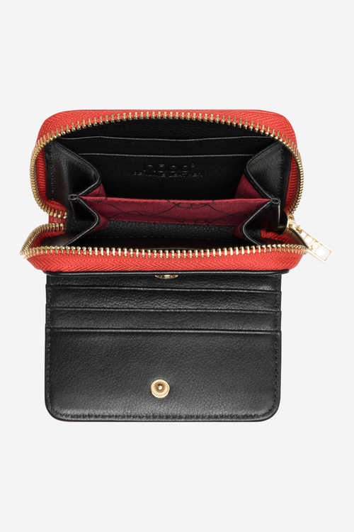 Dámska peňaženka z prírodnej kože malá Nobo NPUR-LR0021-C005 červená