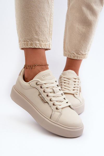 Dámské tenisky Big Star NN274334 s paměťovou pěnou Beżowe