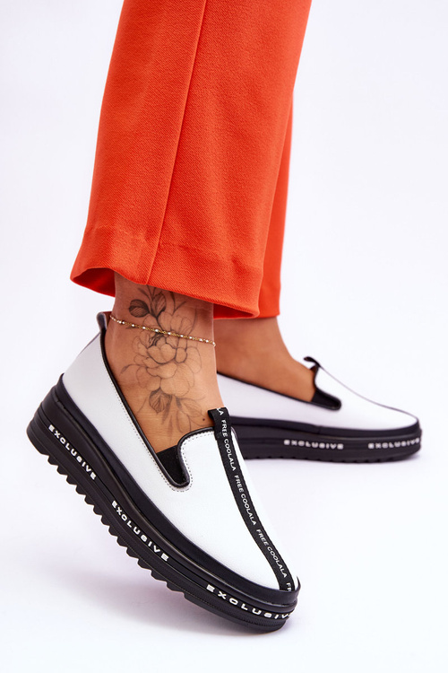 Dámské nazouvací kožené tenisky bílé Nathalie