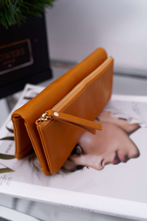 Dámská Peněženka Velká Camel se zapínáním na druk