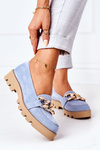 Lewski topánky 3040 Shames Blue Moccasins