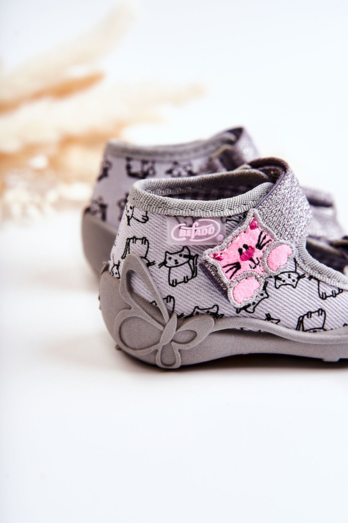 Sandals Papcie Befado na suchý zips 242p102 šedá