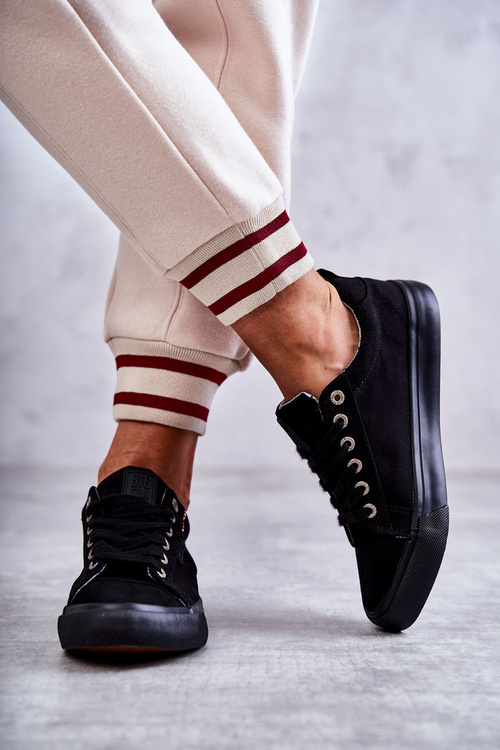 Nízke dámske materiály tenisiek Veľká hviezda KK274004 čierna