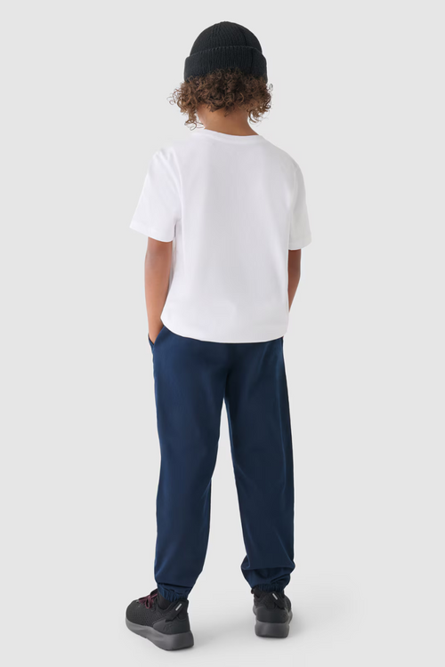 Chlapčenské Casual Hladké Jogger Nohavice 4F Tmavomodré 4FJWMM00TTROM0812-31S