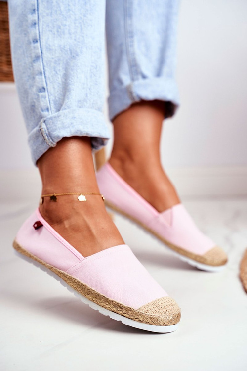 Dámské Espadrilky Pletená Podešev Růžový Big Star DD274728
