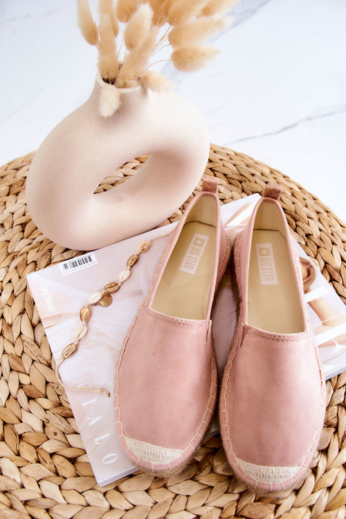 Dámska klasická espadrilles veľká hviezda JJ274955 Pink