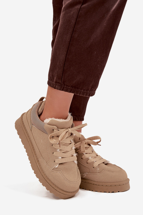 Dámské tenisky s teplou podšívkou Béžové Cyrissa