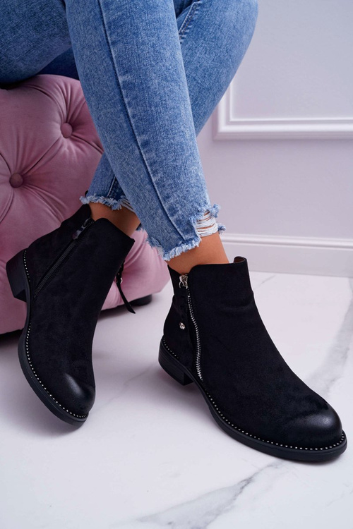 Dámske ploché topánky Black Barski 98-20