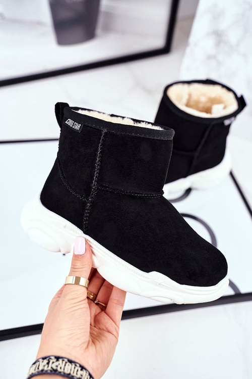 Baby čižmy veľké hviezdy snehové topánky Black GG374085