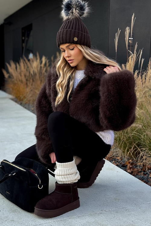 Nízké sněhule na platformě Big Star OO274A101 čokoládové