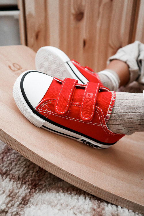 Dětské látkové tenisky se suchým zipem BIG STAR KK374082 Červená