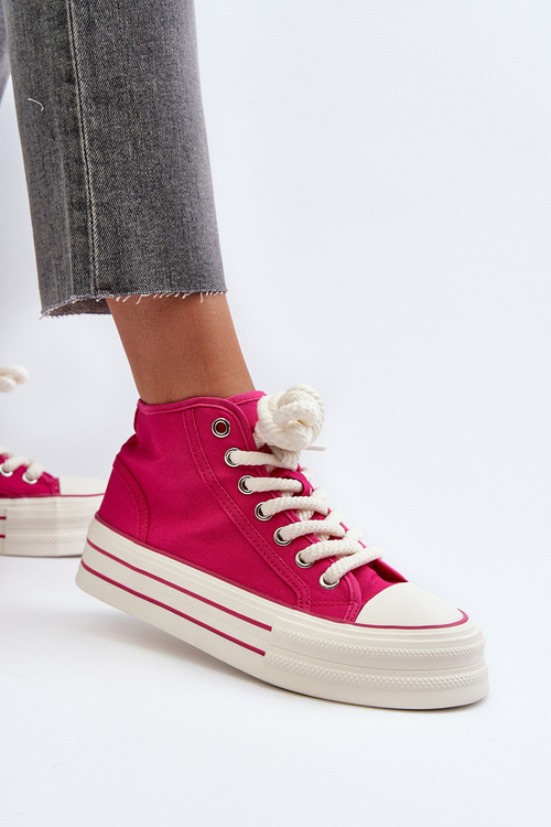 Dámske tenisky na platforme Fuksia Aineri