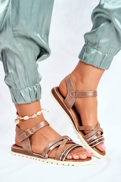 Dámské Sandály ploché hnědé Replay