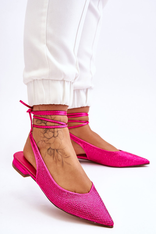 Vázané Baleríny S Kamínky Fuchsie Mavis