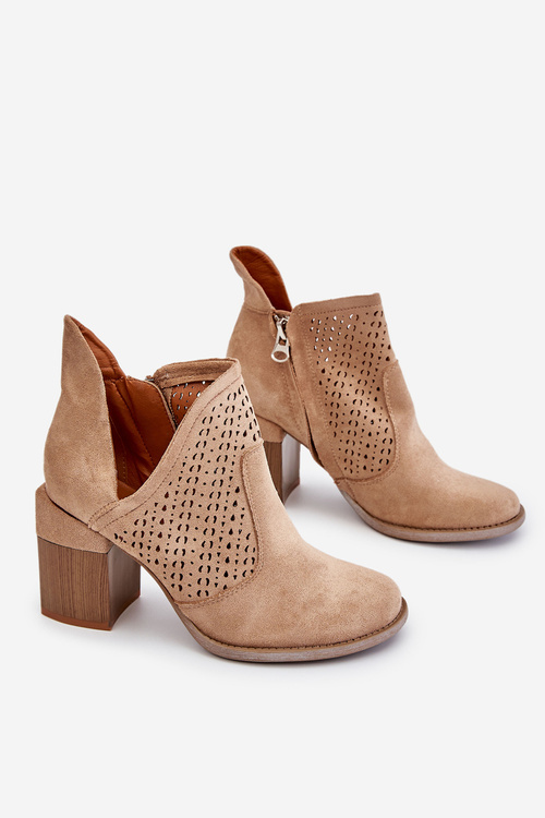 Semišové topánky s béžovým vyrezaním