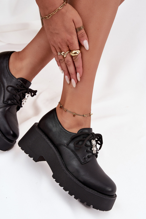 Dámske mokasíny s prackou z ekokůže čierne Laurea