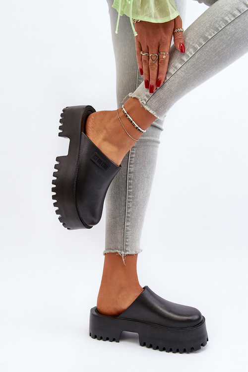 Dámské žabky na masivní podešvi Big Star NN274014 Černé