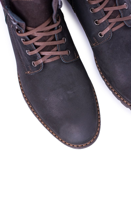 Neex černé kožené pánské teplé vysoké boty Kobe