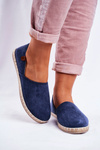 Dámské sametové espadrilky tmavě modré Vulcano
