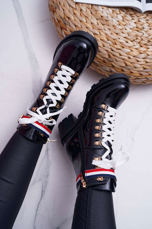 Dámske ploché päty vysoké podpätky topánky čierne hippe