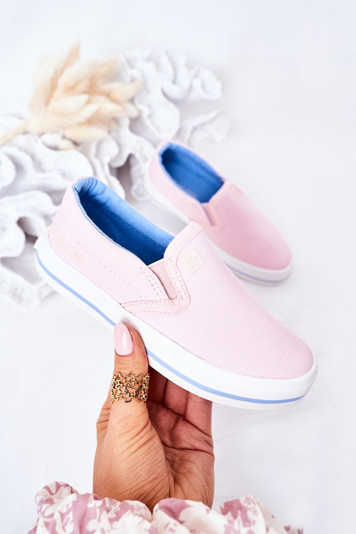 Dětské Nazouvací Tenisky Slip-On Big Star HH374009 Růžové