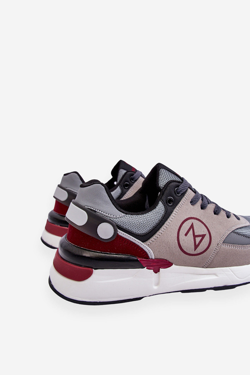 Pánská šněrovací sportovní obuv šedá a černá Stephen