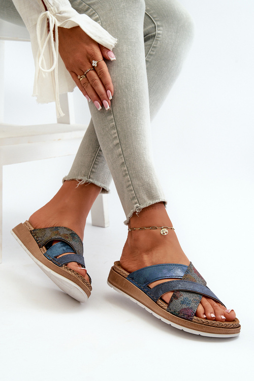 Pohodlné Lehké Dámské Sandály Inblu GS000052 Modré