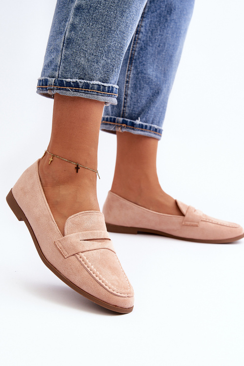 Dámské Klasické Mokasíny Růžové Olevin