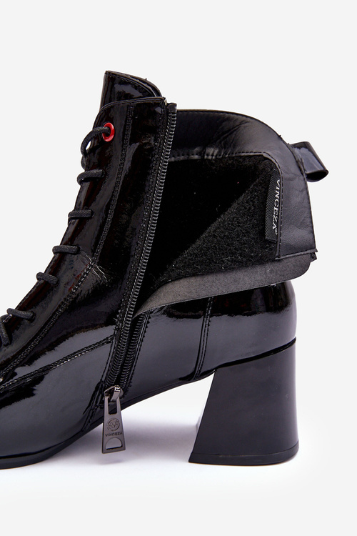Lakované Botky Na Sloupku Černé Basciano