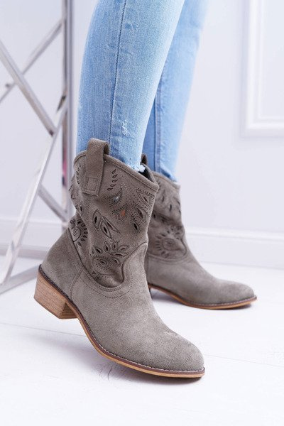 Dámske topánky na poštovom sklzu -Olive Doll Cowboy topánky