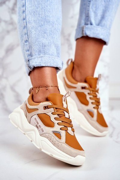 Dámská Sportovní Obuv Sneakers Big Star GG274653 Hnede-Béžové