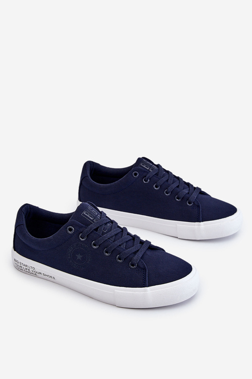 Pánské nízké textilní tenisky Big Star LL174076 Navy Blue