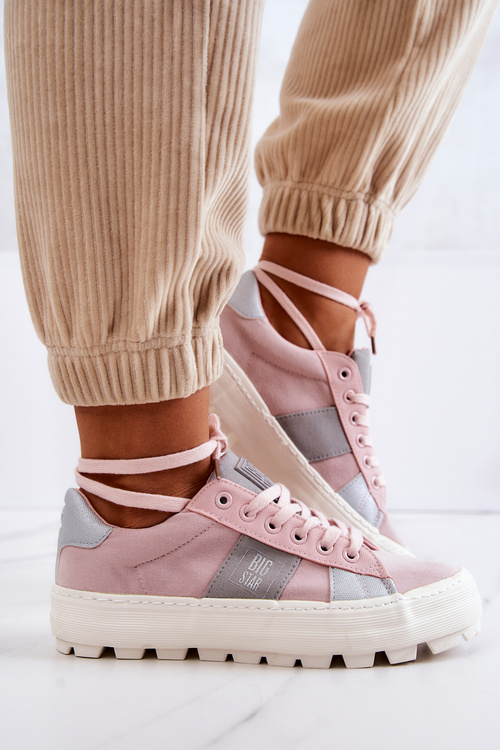 Dámska veľká hviezda JJ274481 Pink Sneakers