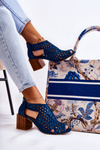 Otvorené topánky na post Maciejka Post 04593-17 Navy Blue