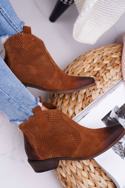 Dámske hnedé kožené topánky vynikajúce 1166