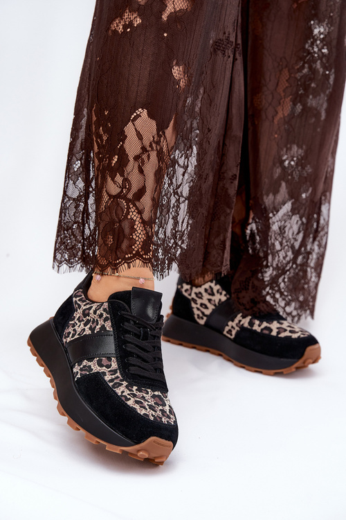 Zamatové Dámske Sneakers Na Platforme Panther Vinceza 66793 Béžové