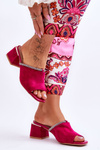 Suede High podpätky S.Barski KV-612-2 Fuchsia