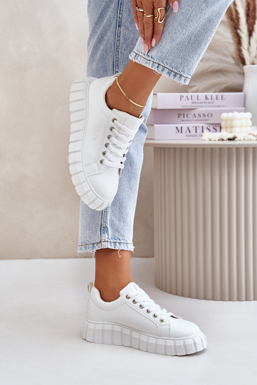 Zateplené Dámské Sneakersy Big Star MM274616 Bílé