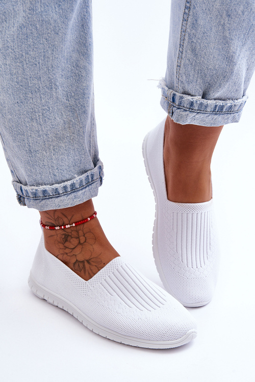 Dámské tenisky na zip bílé Lento